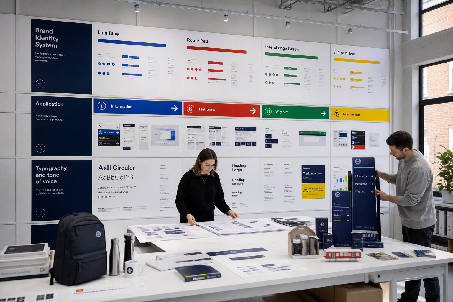 Advertising production boards and brand panels in WI DESIGN studio